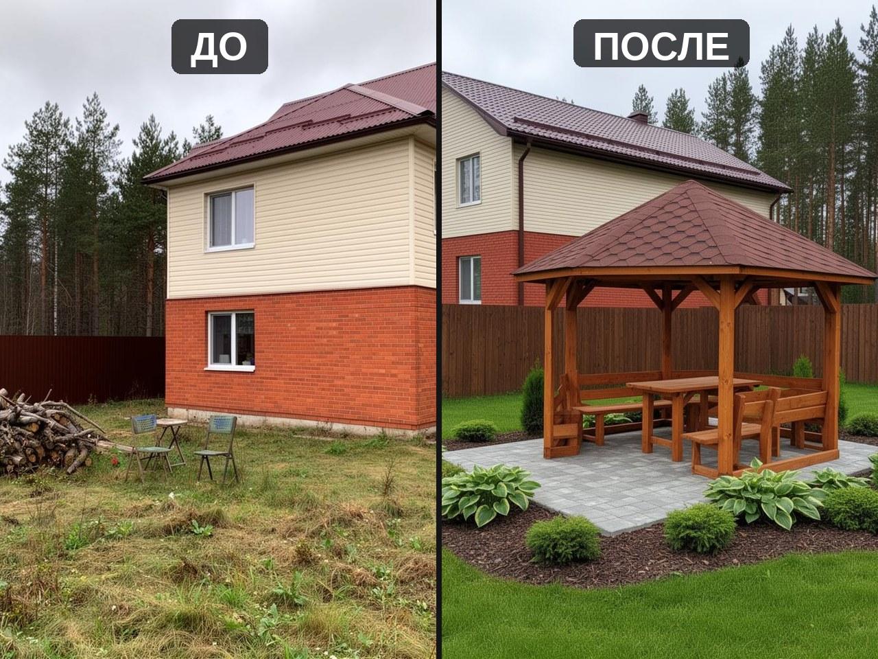 Всеволожск, КП: Беседка с зоной барбекю и мощением