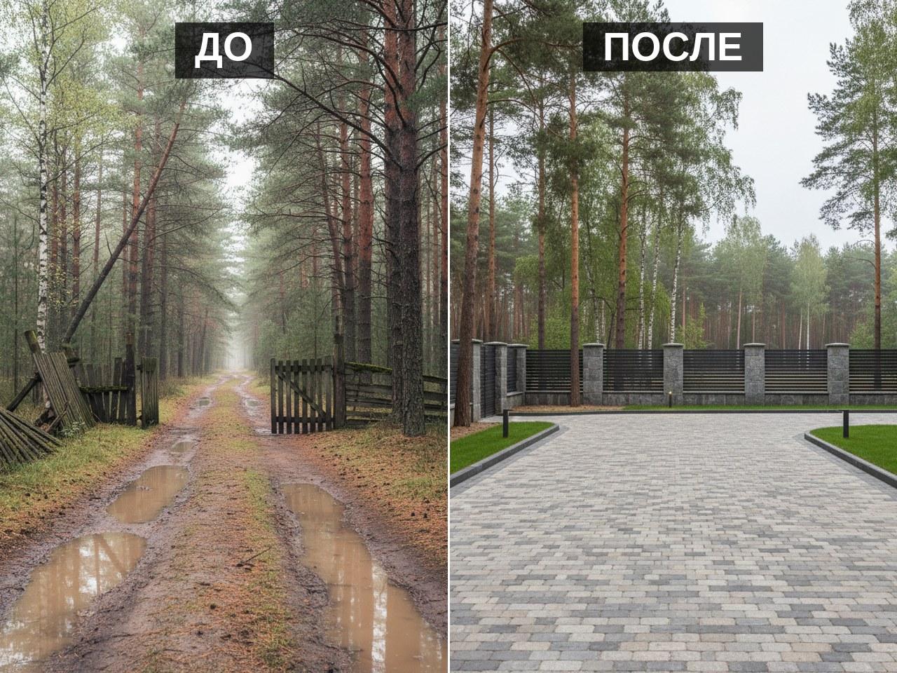 Репино: Сосновая въездная аллея